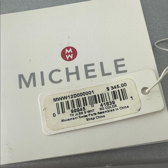 Michele Silver and White Chronograph Watch - Picture 3 of 7